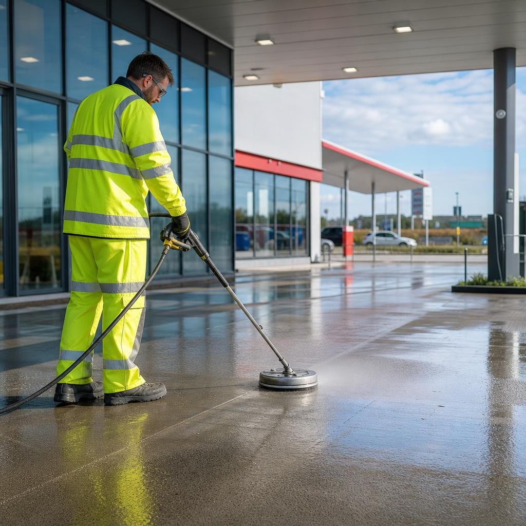 Scheduled forecourt maintenance