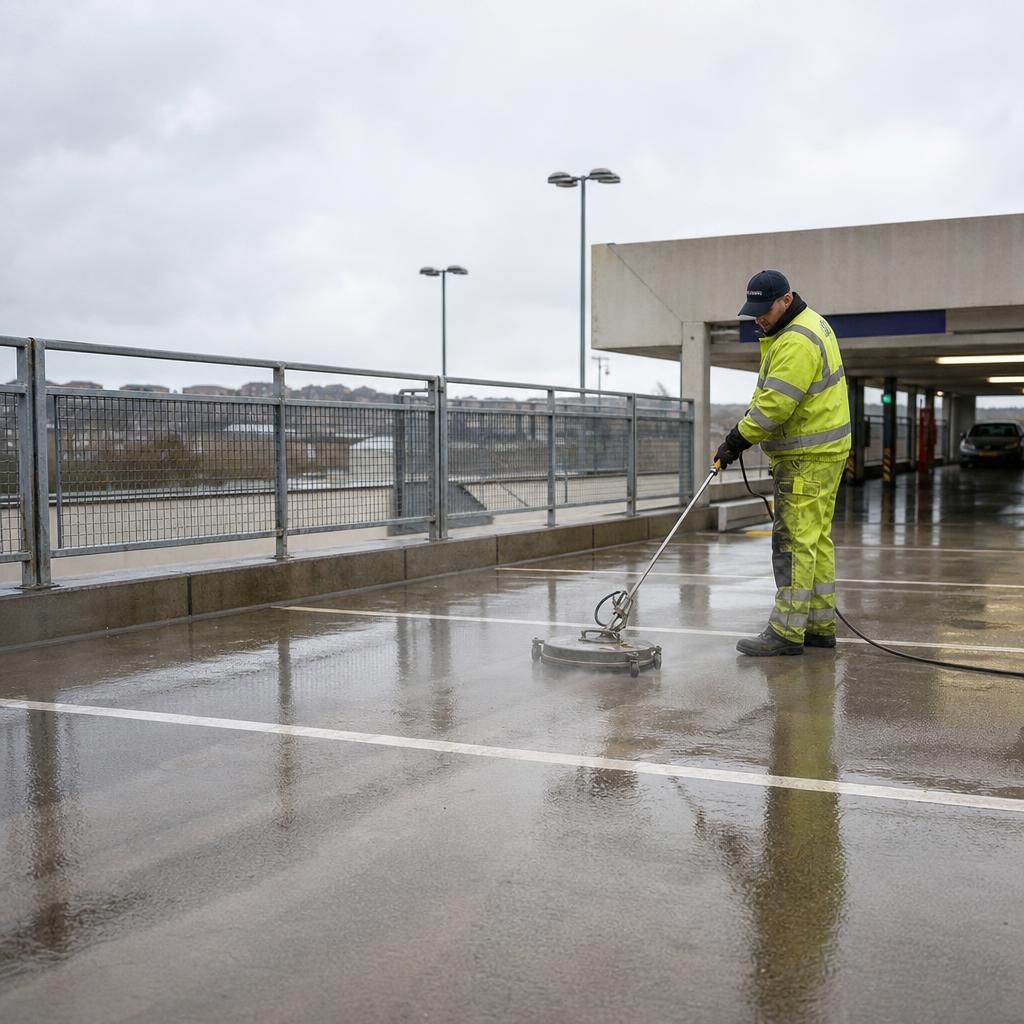 Maintenance schedule for car park cleaning