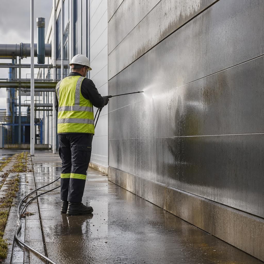 Graffiti removal from a wall