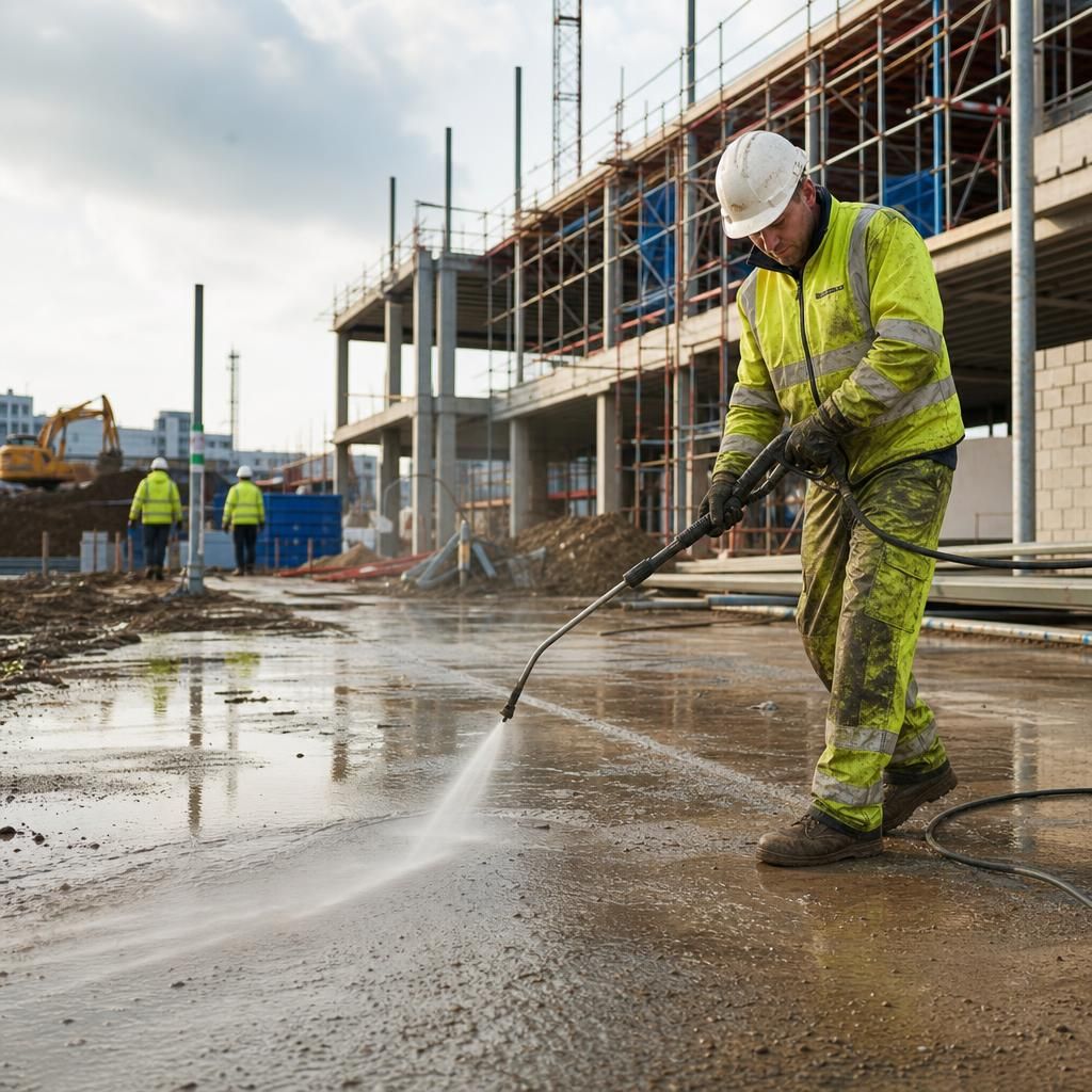 Team removing biohazards from a construction site