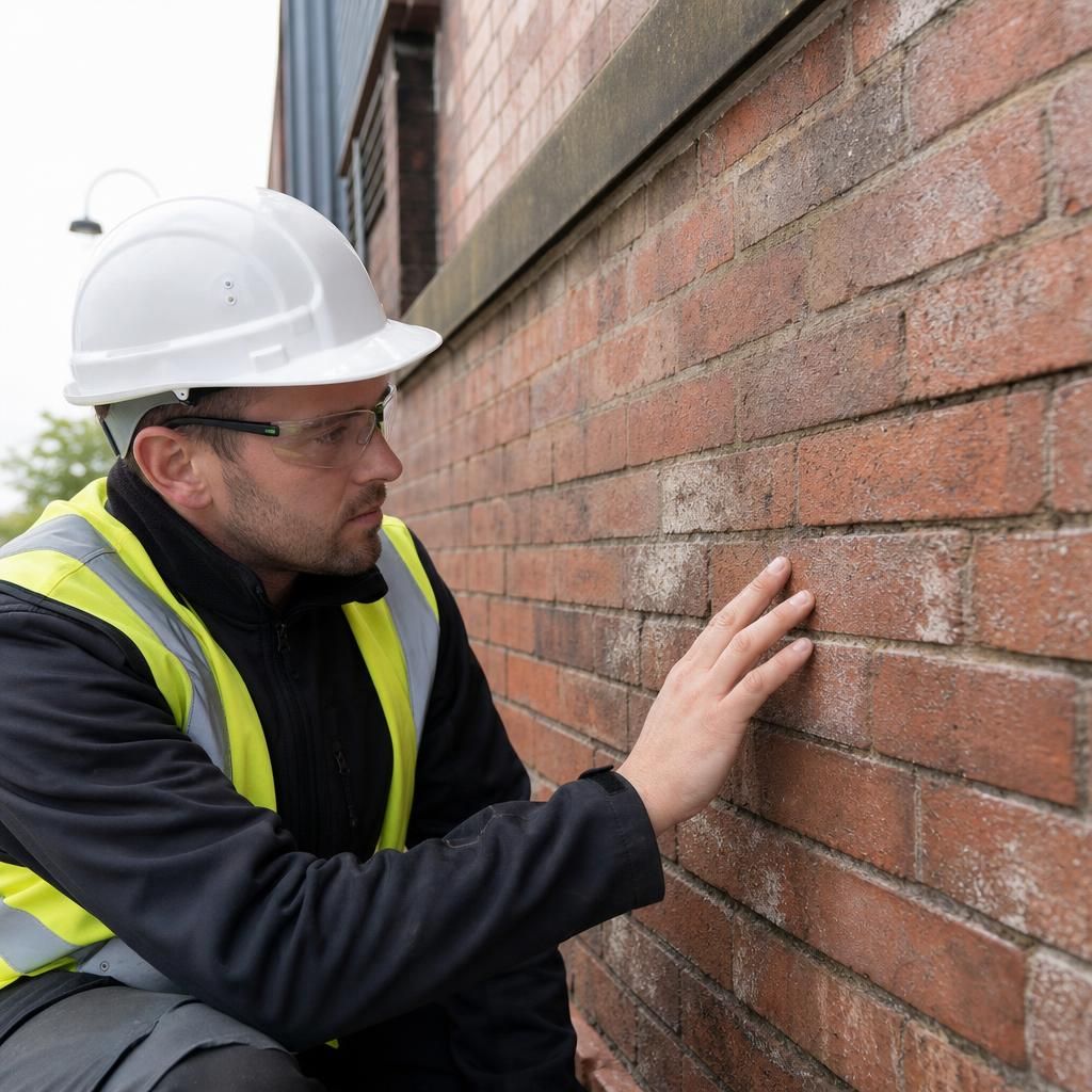 Technician conducting post-cleaning inspection