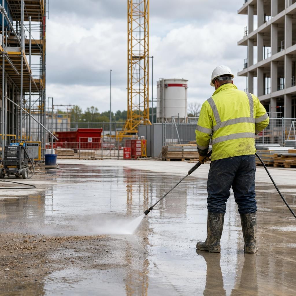 Safe and clean construction site ready for use