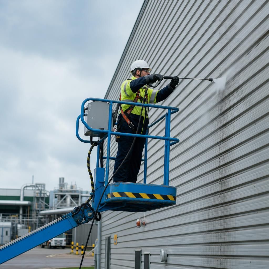 Graffiti removal from building cladding
