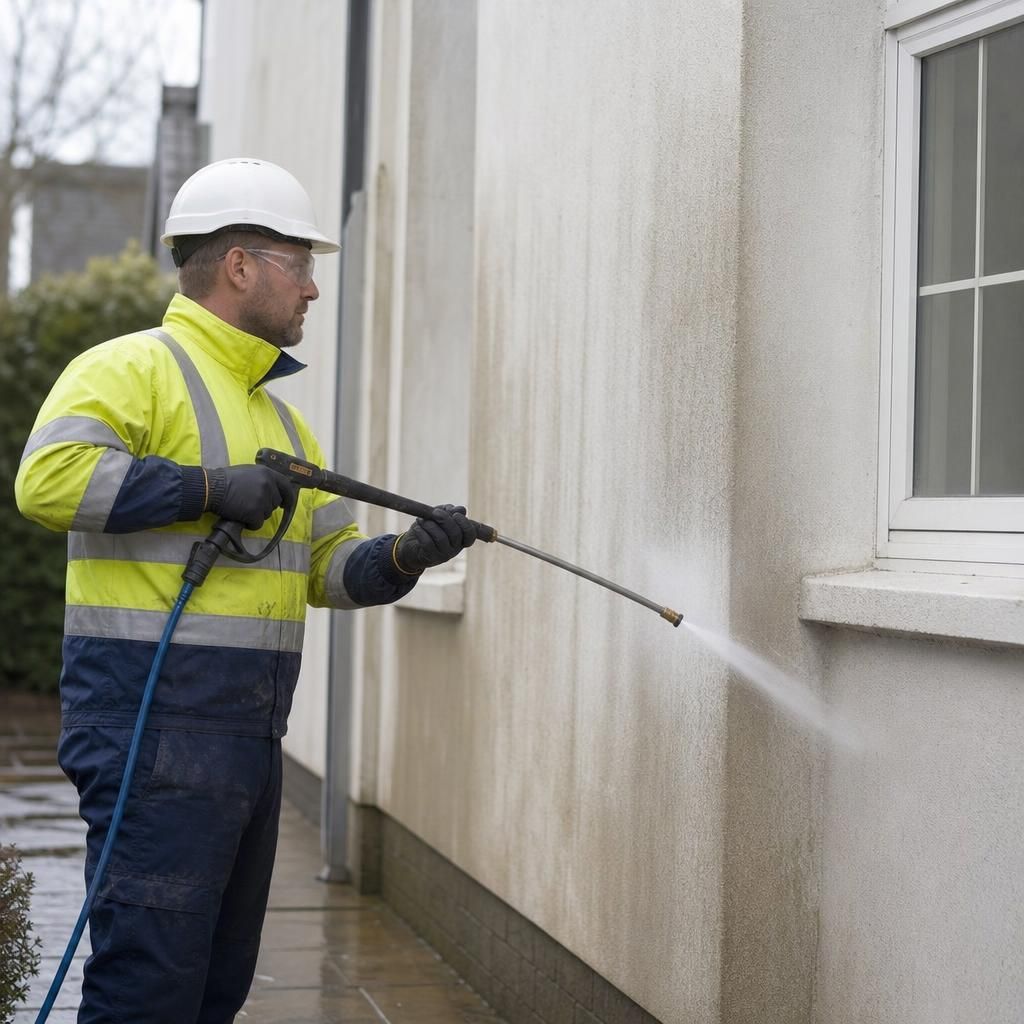 Application of protective coating to a stucco wall