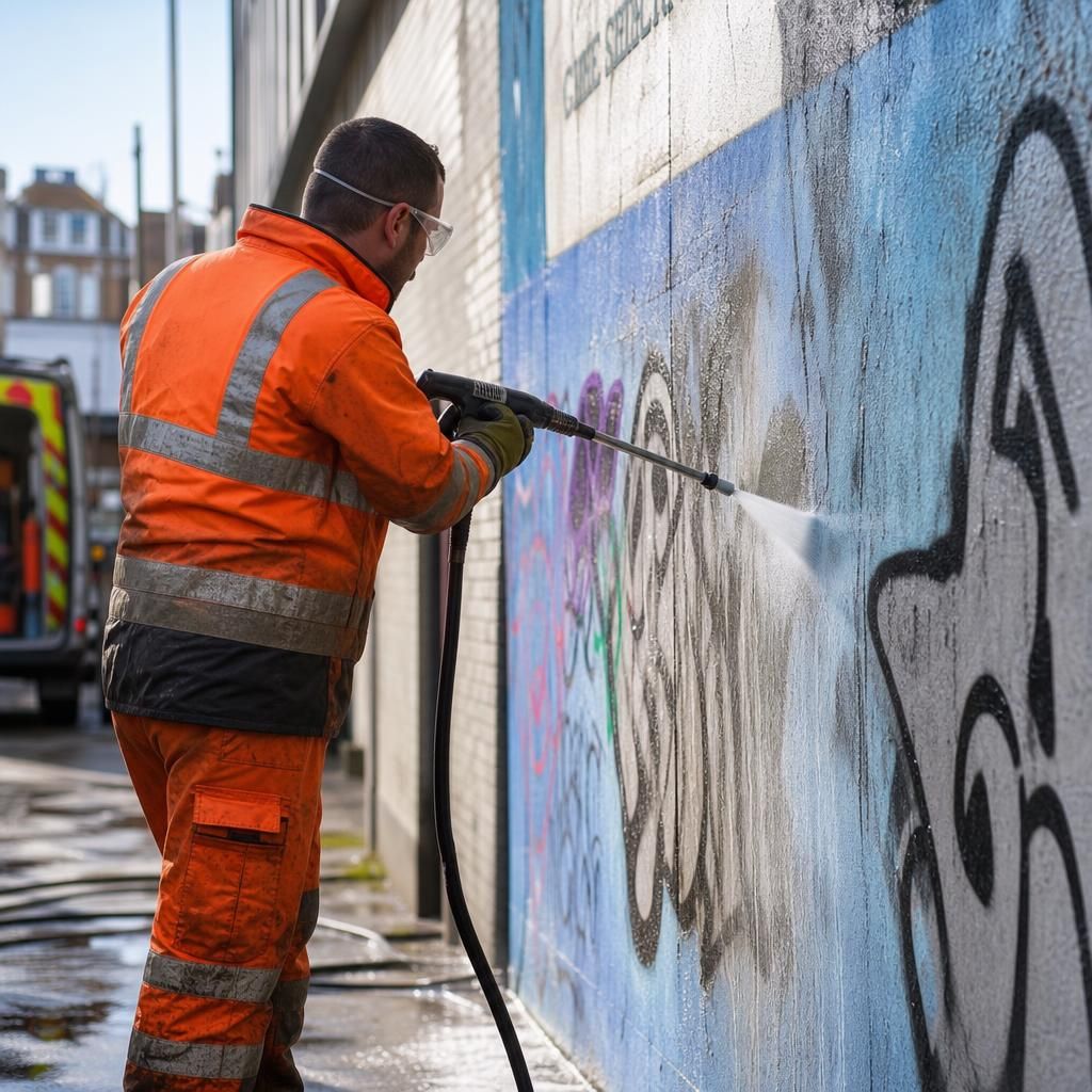 Steam cleaning graffiti from a delicate surface