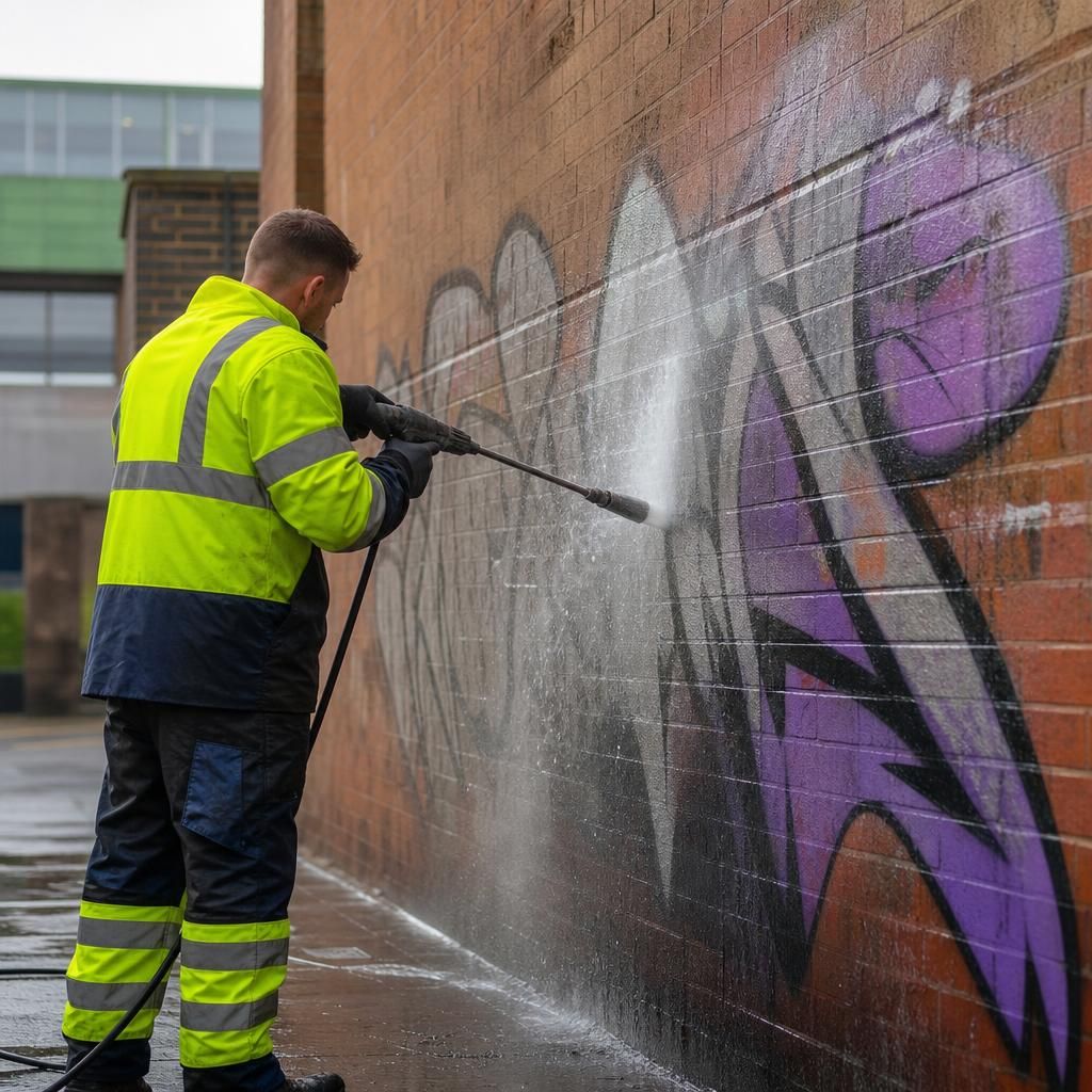 Chemical cleaning of graffiti on delicate surfaces