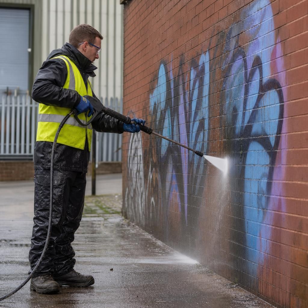 Technical equipment for safe graffiti removal
