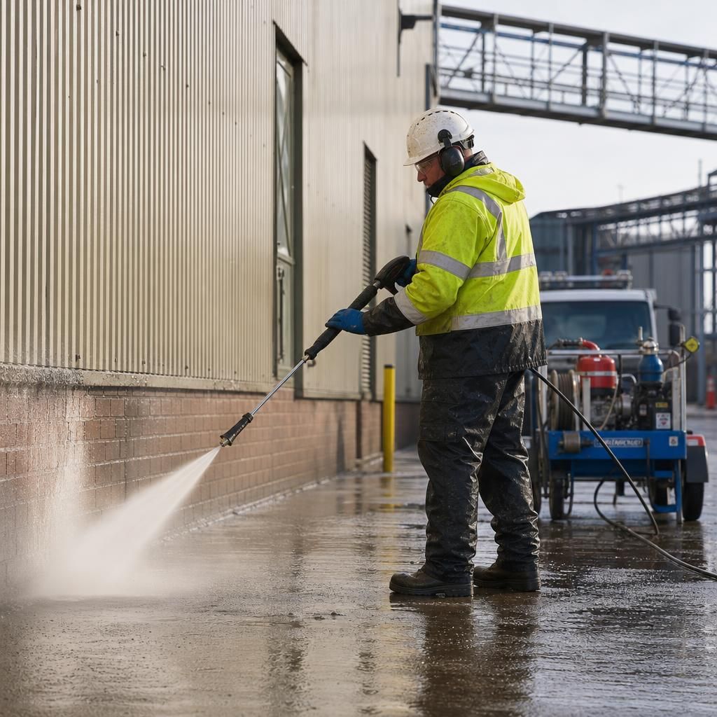 Access equipment for high reach cleaning
