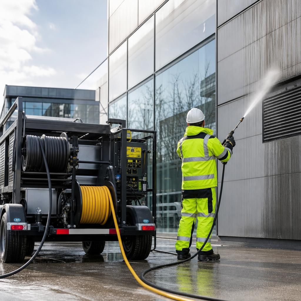 Surface cleaner used on concrete pavements