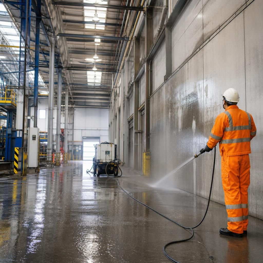 Graffiti removal from industrial property
