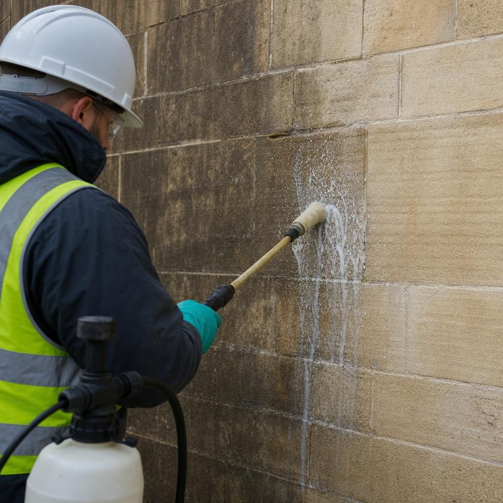 Microbial activity breaking down contaminants